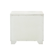 Bowery Hill 2 Drawer Wood Nightstand in White with USB Charging Port