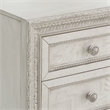 Bowery Hill 2 Drawer Wood Nightstand in White with USB Charging Port