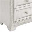 Bowery Hill 2 Drawer Wood Nightstand in White with USB Charging Port
