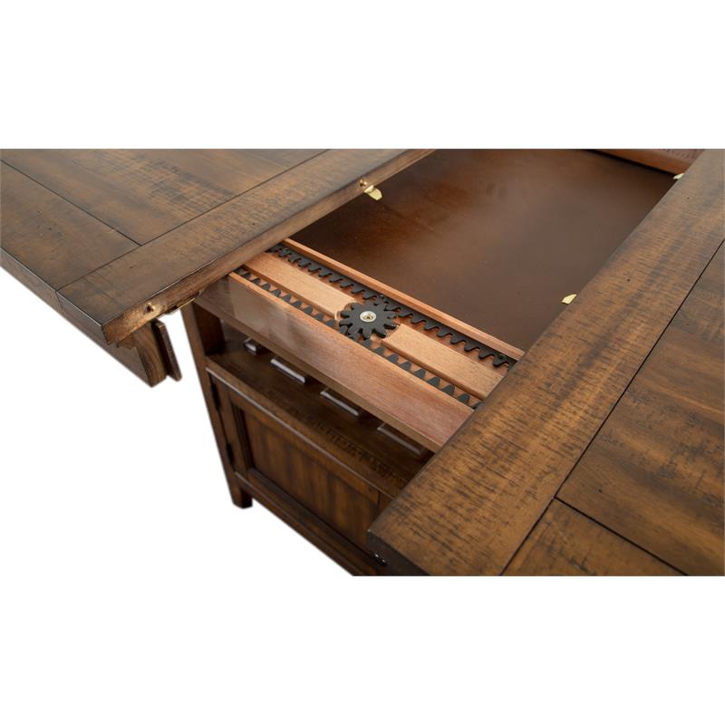 Bowery Hill Counter Dining Table in Toasted Nutmeg with Extension Leaf