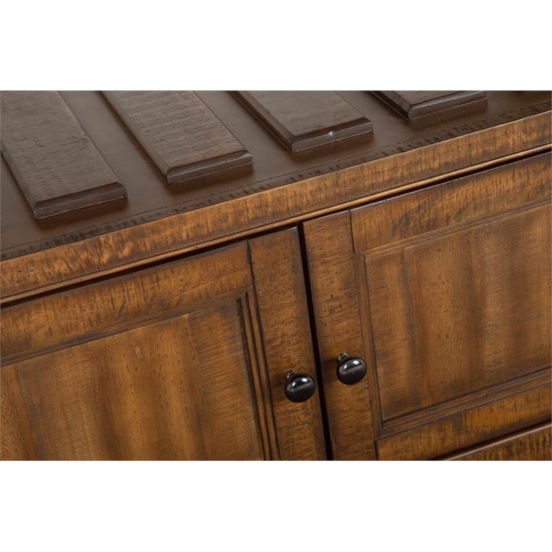 Bowery Hill Counter Dining Table in Toasted Nutmeg with Extension Leaf