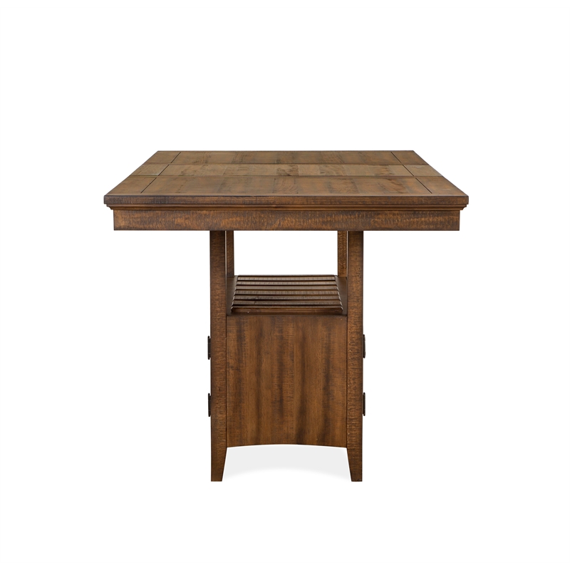 Bowery Hill Counter Dining Table in Toasted Nutmeg with Extension Leaf