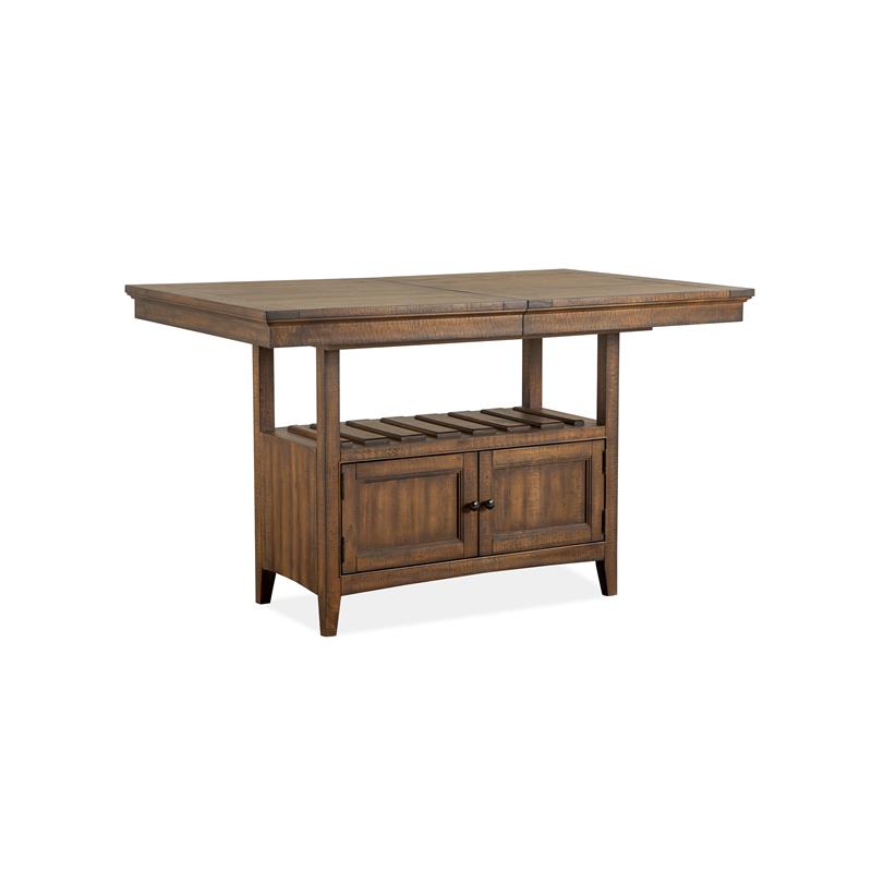 Bowery Hill Counter Dining Table in Toasted Nutmeg with Extension Leaf