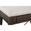 Bowery Hill Bench with Upholstered Seat and 2 Drawers in Graphite