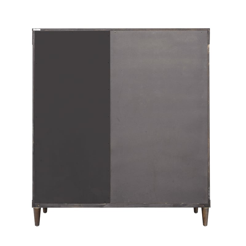 Bowery Hill 6 Drawer Master Chest with Cabinet in Piano Brown Wood