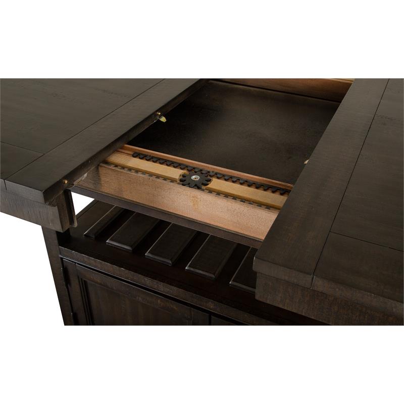 Bowery Hill Counter Dining Table in Graphite with Extension Leaf