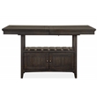 Bowery Hill Counter Dining Table in Graphite with Extension Leaf