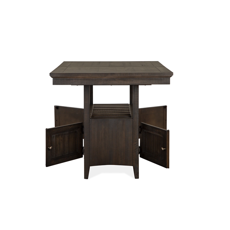 Bowery Hill Counter Dining Table in Graphite with Extension Leaf