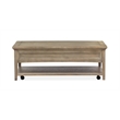 Bowery Hill Rectangular Cocktail Table with Casters in Dovetail Grey