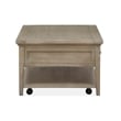 Bowery Hill Rectangular Cocktail Table with Casters in Dovetail Grey