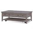 Bowery Hill Rectangular Cocktail Table with Casters in Dovetail Grey