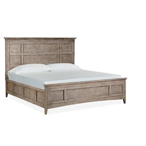 Bowery Hill Queen Panel Bed with Regular Rails in Dovetail Gray