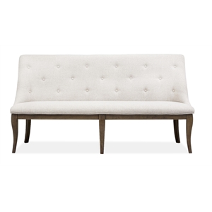 Bowery Hill Bench with Upholstered Seat and Back with Nailhead Trim