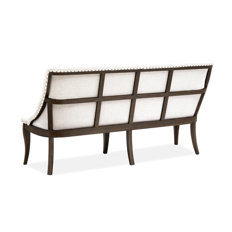 Bowery Hill Bench with Upholstered Seat and Back with Nailhead Trim