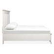 Bowery Hill Queen Upholstered Panel Storage Bed in Whisper White