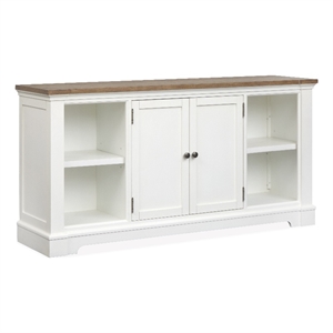 Bowery Hill Credenza with Wine Storage in Whisper White Oak Veneer