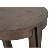 Bowery Hill Contemporary Round End Table in Nutmeg with Fixed Wood Shelf