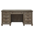 Bowery Hill Credenza with 5 Drawers and File Storage in Dovetail Grey