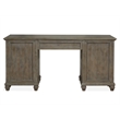 Bowery Hill Executive Desk with 5 Drawers and File Storage in Dovetail Grey