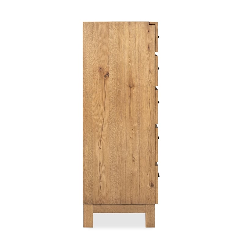 Bowery Hill Contemporary 5-Drawer Bedroom Chest in Rustic Caramel