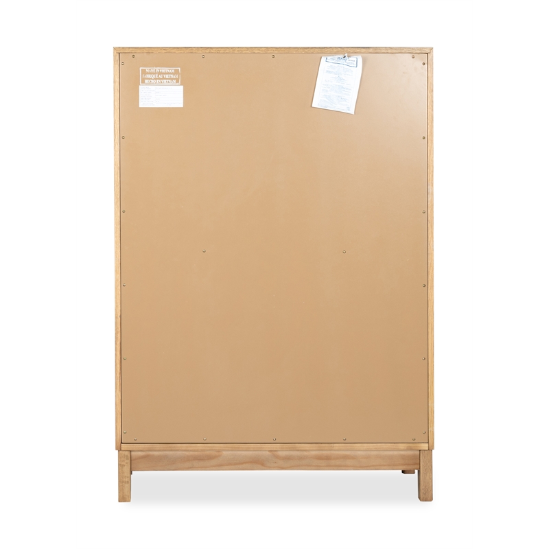 Bowery Hill Contemporary 5-Drawer Bedroom Chest in Rustic Caramel