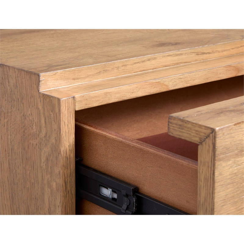 Bowery Hill Contemporary 5-Drawer Bedroom Chest in Rustic Caramel