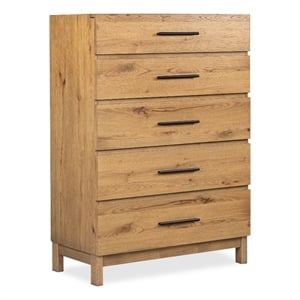 Bowery Hill Contemporary 5-Drawer Bedroom Chest in Rustic Caramel