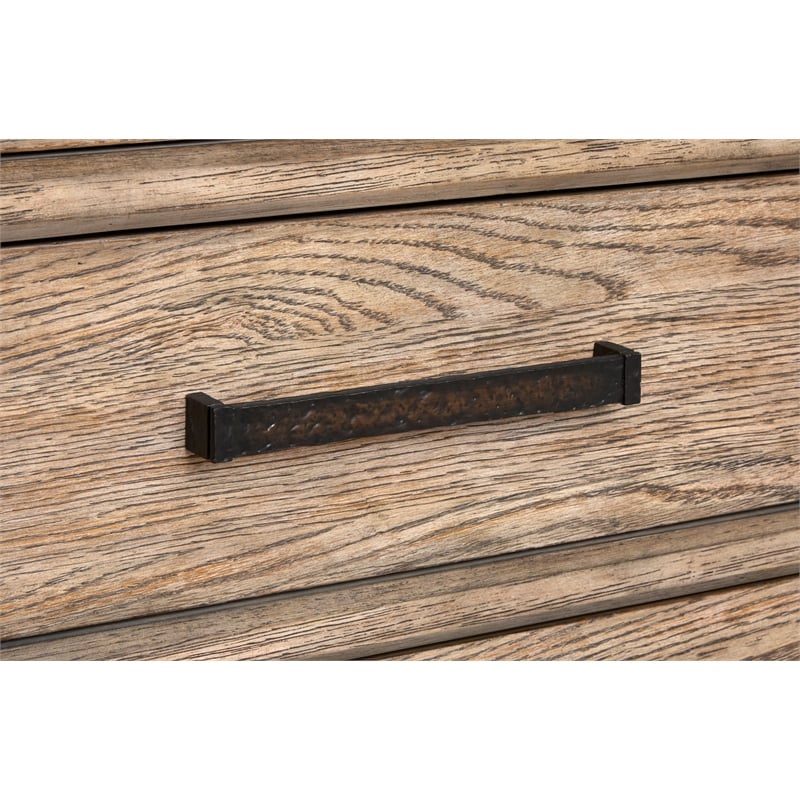 Bowery Hill Contemporary 6-Drawer Bedroom Dresser in Smokey Taupe