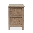 Bowery Hill 3-Drawer Nightstand in Smokey Taupe With Felt Lining