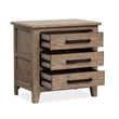 Bowery Hill 3-Drawer Nightstand in Smokey Taupe With Felt Lining