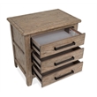 Bowery Hill 3-Drawer Nightstand in Smokey Taupe With Felt Lining