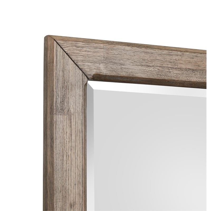 Bowery Hill 6-Drawer Dresser With Landscape Mirror in Smokey Taupe