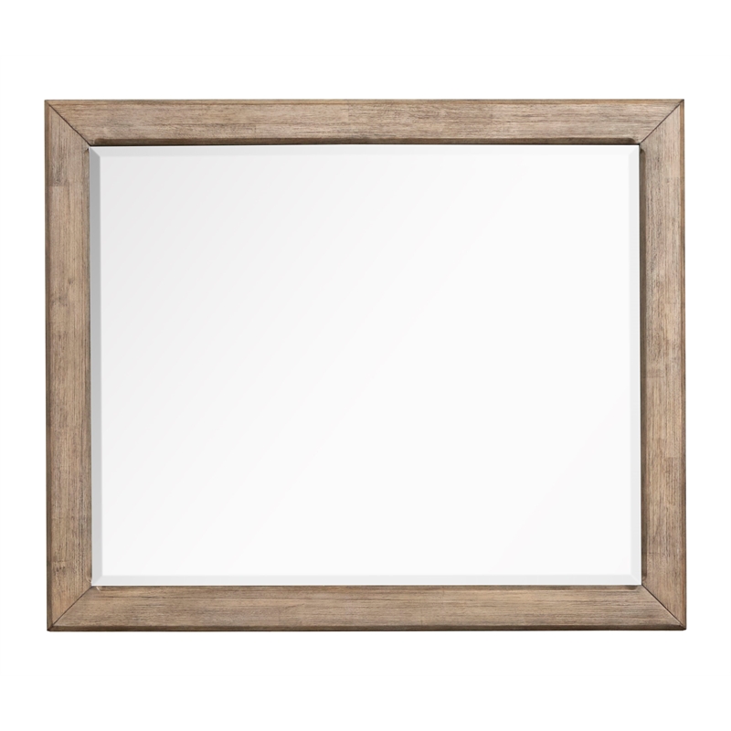 Bowery Hill 6-Drawer Dresser With Landscape Mirror in Smokey Taupe