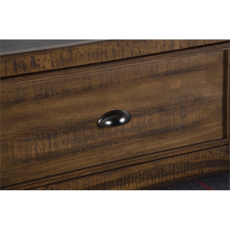 Bowery Hill 7-Drawer Dresser With Landscape Mirror in Toasted Nutmeg