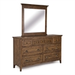 Bowery Hill 7-Drawer Dresser With Landscape Mirror in Toasted Nutmeg