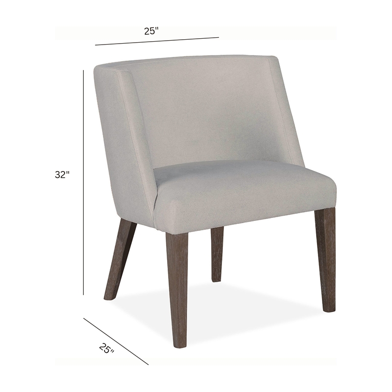 Bowery Hill Upholstered Host Chair 2-Pack in Weathered Kona Brown