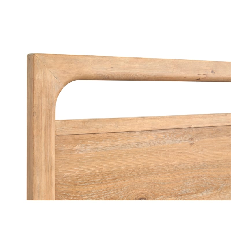 Bowery Hill King Panel Bed in Butternut Natural With Floor Protectors