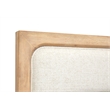 Bowery Hill King Panel Bed With Upholstered Headboard in Butternut