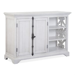 Bowery Hill Contemporary Alabaster Printer Stand With Adjustable Shelves
