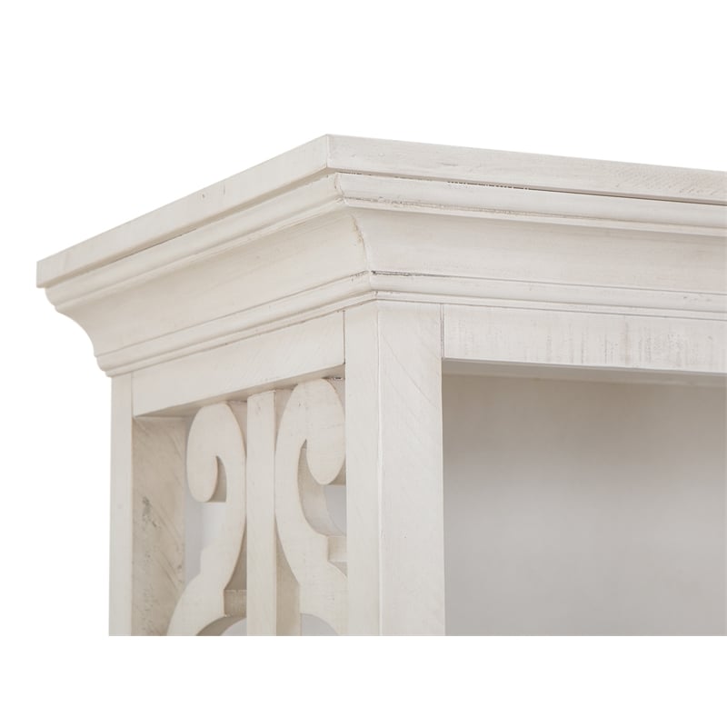 Bowery Hill Alabaster Bookcase With Adjustable Shelves and Drawer