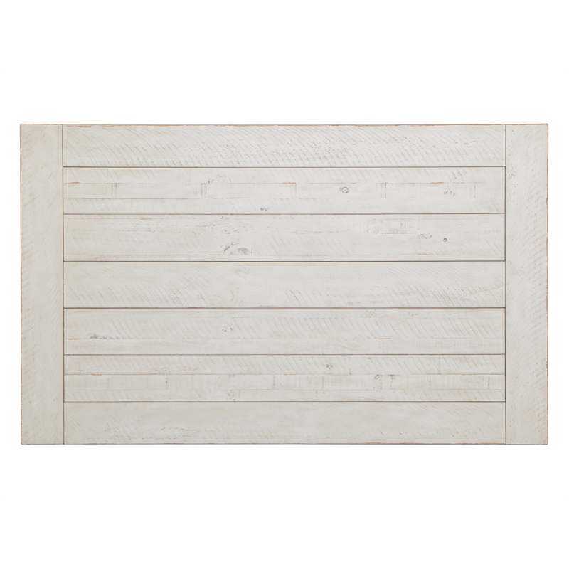 Bowery Hill Alabaster Rectangular Cocktail Table With Metal Stretcher