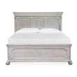 Bowery Hill Contemporary King Panel Bed in Alabaster With Bolt On Rails