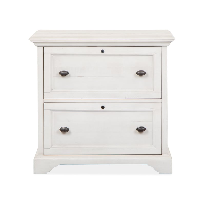 Bowery Hill Contemporary Alabaster Lateral File With Locking Drawers