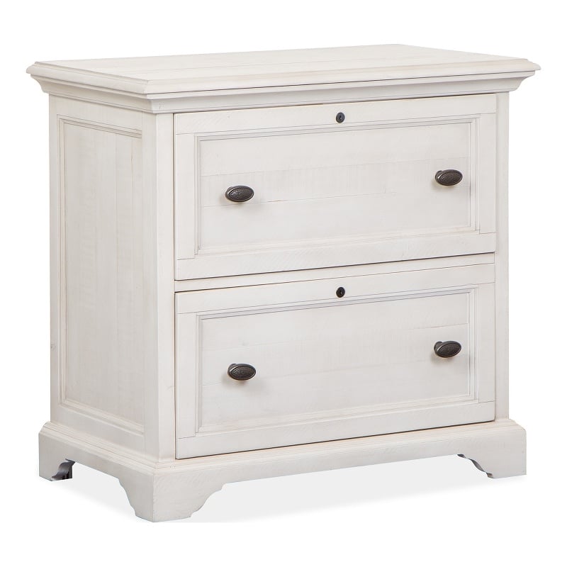 Bowery Hill Contemporary Alabaster Lateral File With Locking Drawers