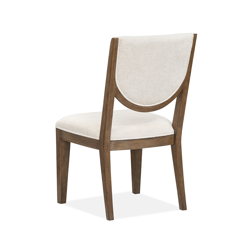 Bowery Hill Contemporary Upholstered Side Chair 2-Pack in Dark Umber