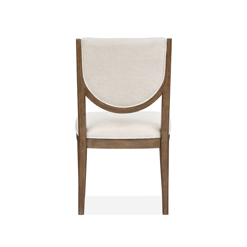 Bowery Hill Contemporary Upholstered Side Chair 2-Pack in Dark Umber