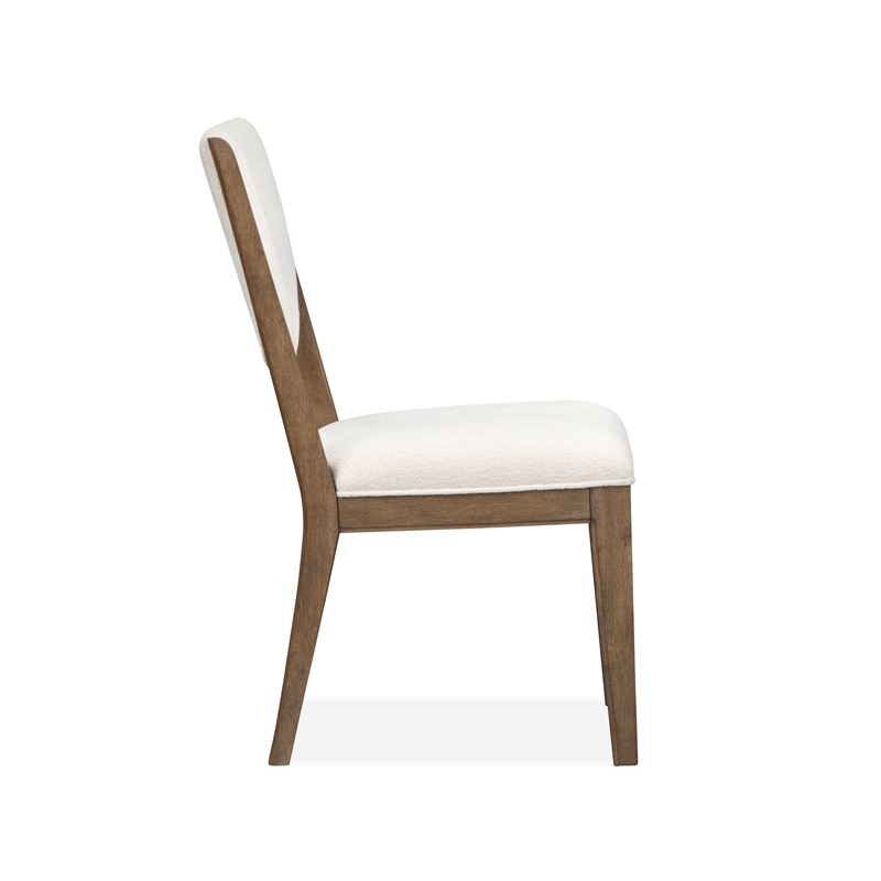 Bowery Hill Contemporary Upholstered Side Chair 2-Pack in Dark Umber