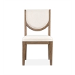 Bowery Hill Contemporary Upholstered Side Chair 2-Pack in Dark Umber