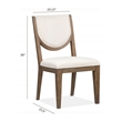 Bowery Hill Contemporary Upholstered Side Chair 2-Pack in Dark Umber