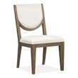 Bowery Hill Contemporary Upholstered Side Chair 2-Pack in Dark Umber